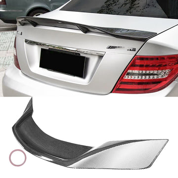 Rear Spoiler For 2008-2014 Mercedes Benz W204 C250 C300 AMG Sedan VS Style Trunk Wing Carbon Fibre Look